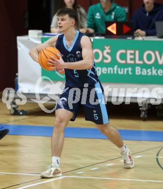 Basketball 2. Liga 2025/2026. Grunddurchgang 11. Runde.  KOS Celovec gegen Vienna Timberwolves.  Jakob Konzet (Vienna). Klagenfurt, am 20.12.2025.
Foto: Kuess
---
pressefotos, pressefotografie, kuess, qs, qspictures, sport, bild, bilder, bilddatenbank