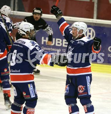 Eishockey AHC Division III Mitte.  EC Arnoldstein gegen HC Koettern I.  Torjubel Johannes Reichel, Alexander Goritschnig    (Koettern). Velden,  am 19.12.2025.
Foto: Kuess
www.qspictures.net
---
pressefotos, pressefotografie, kuess, qs, qspictures, sport, bild, bilder, bilddatenbank