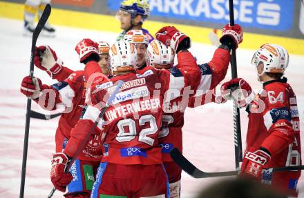 Eishockey ICE Bundesliga.  Winn2day ICE Hockey League. KAC gegen VSV. Torjubel Jan Mursak  (KAC). Klagenfurt, am 27.12.2025.
Foto: Kuess
www.qspictures.net
---
pressefotos, pressefotografie, kuess, qs, qspictures, sport, bild, bilder, bilddatenbank