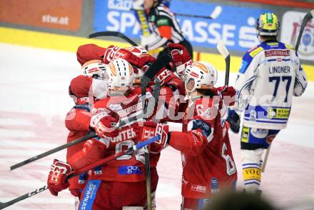 Eishockey ICE Bundesliga.  Winn2day ICE Hockey League. KAC gegen VSV. Torjubel Jan Mursak  (KAC). Klagenfurt, am 27.12.2025.
Foto: Kuess
www.qspictures.net
---
pressefotos, pressefotografie, kuess, qs, qspictures, sport, bild, bilder, bilddatenbank