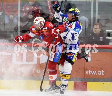 Eishockey ICE Bundesliga.  Winn2day ICE Hockey League. KAC gegen VSV. Jan Mursak  (KAC),  Brett Richie  (VSV). Klagenfurt, am 27.12.2025.
Foto: Kuess
www.qspictures.net
---
pressefotos, pressefotografie, kuess, qs, qspictures, sport, bild, bilder, bilddatenbank