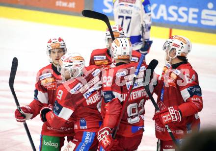 Eishockey ICE Bundesliga.  Winn2day ICE Hockey League. KAC gegen VSV.  Torjubel Jan Mursak (KAC) Klagenfurt, am 27.12.2025.
Foto: Kuess
www.qspictures.net
---
pressefotos, pressefotografie, kuess, qs, qspictures, sport, bild, bilder, bilddatenbank