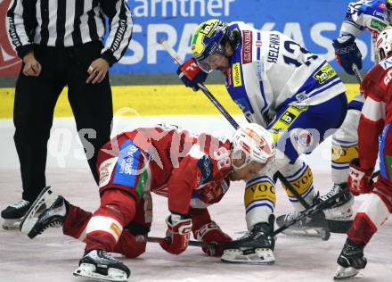 Eishockey ICE Bundesliga.  Winn2day ICE Hockey League. KAC gegen VSV.  Daniel Obersteiner (KAC),  Adam Helewka  (VSV). Klagenfurt, am 27.12.2025.
Foto: Kuess
www.qspictures.net
---
pressefotos, pressefotografie, kuess, qs, qspictures, sport, bild, bilder, bilddatenbank