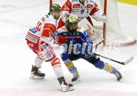 Eishockey ICE Bundesliga.  Winn2day ICE Hockey League. VSV gegen HCB Suedtirol Alperia  Paul Sintschnig (VSV),  Dylan Di Perna  (Bozen). Villach, am 28.12.2025.
Foto: Kuess
www.qspictures.net
---
pressefotos, pressefotografie, kuess, qs, qspictures, sport, bild, bilder, bilddatenbank
