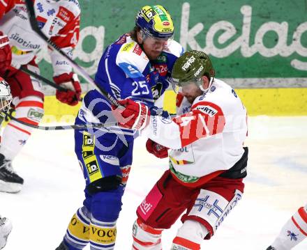 Eishockey ICE Bundesliga.  Winn2day ICE Hockey League. VSV gegen HCB Suedtirol Alperia  Brett Richie (VSV),  Luca Frigo  (Bozen). Villach, am 28.12.2025.
Foto: Kuess
www.qspictures.net
---
pressefotos, pressefotografie, kuess, qs, qspictures, sport, bild, bilder, bilddatenbank
