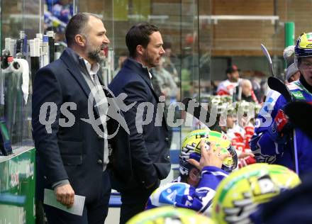 Eishockey ICE Bundesliga.  Winn2day ICE Hockey League. VSV gegen HCB Suedtirol Alperia.   Trainer Pierre Allard, Co-Trainer Marco Pewal (VSV). Villach, am 28.12.2025.
Foto: Kuess
www.qspictures.net
---
pressefotos, pressefotografie, kuess, qs, qspictures, sport, bild, bilder, bilddatenbank