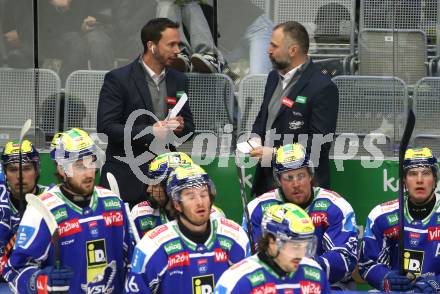 Eishockey ICE Bundesliga.  Winn2day ICE Hockey League. VSV gegen HCB Suedtirol Alperia.  Co-Trainer Marco Pewal, Trainer Pierre Allard  (VSV). Villach, am 28.12.2025.
Foto: Kuess
www.qspictures.net
---
pressefotos, pressefotografie, kuess, qs, qspictures, sport, bild, bilder, bilddatenbank