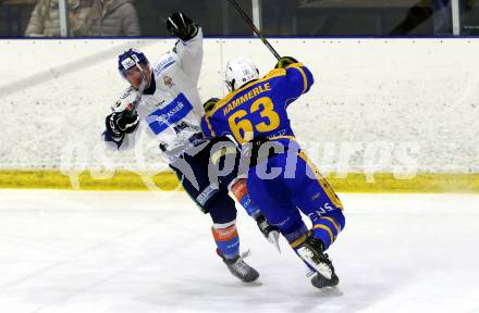 Eishockey AHC Division I. Althofen gegen Steindorf.  HAMMERLE, Simon  (Althofen), KALAN, Luka  (Steindorf). Althofen, am 3.1.2026.
Foto: Kuess
www.qspictures.net
---
pressefotos, pressefotografie, kuess, qs, qspictures, sport, bild, bilder, bilddatenbank