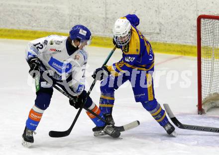 Eishockey AHC Division I. Althofen gegen Steindorf.  KOGLER, Benjamin (Althofen),  HOBITSCH, Samuel    (Steindorf). Althofen, am 3.1.2026.
Foto: Kuess
www.qspictures.net
---
pressefotos, pressefotografie, kuess, qs, qspictures, sport, bild, bilder, bilddatenbank