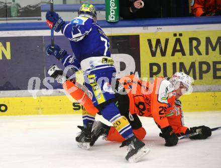 Eishockey ICE Bundesliga.  Winn2day ICE Hockey League. VSV gegen Graz99ers  Steven Strong (VSV),  Lenz Moosbrugger  (Graz). Villach, am 30.12.2025.
Foto: Kuess
www.qspictures.net
---
pressefotos, pressefotografie, kuess, qs, qspictures, sport, bild, bilder, bilddatenbank