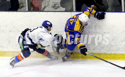 Eishockey AHC Division I. Althofen gegen Steindorf.  KOGLER, Benjamin (Althofen), GROYER, Fabian   (Steindorf). Althofen, am 3.1.2026.
Foto: Kuess
www.qspictures.net
---
pressefotos, pressefotografie, kuess, qs, qspictures, sport, bild, bilder, bilddatenbank