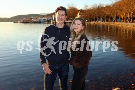 Eishockey ICE Bundesliga.  Winn2day ICE Hockey League. Nick Petersen (KAC), Freundin Mira. Klagenfurt, am 4.11.2025.
Foto: Kuess
www.qspictures.net
---
pressefotos, pressefotografie, kuess, qs, qspictures, sport, bild, bilder, bilddatenbank