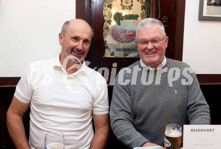 Eishockey. KAC. Legenden. Guenther Koren,  Erich Solderer.  Klagenfurt, am 6.11.2025.
Foto: Kuess
www.qspictures.net
---
pressefotos, pressefotografie, kuess, qs, qspictures, sport, bild, bilder, bilddatenbank