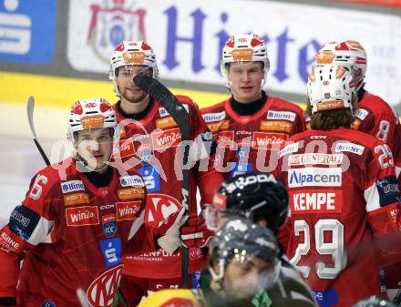 Eishockey ICE Bundesliga.  Winn2day ICE Hockey League. KAC gegen HC Falkenstein Pustertal. Torjubel Simeon Schwinger   (KAC). Klagenfurt, am 5.1.2026
Foto: Kuess
www.qspictures.net
---
pressefotos, pressefotografie, kuess, qs, qspictures, sport, bild, bilder, bilddatenbank