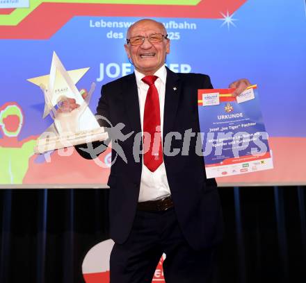 Nacht des Sports 2025 Ehrungen des Kaerntner Sportjahres 2025.  Sportlergala.   Joe Tiger Pachler. Velden, am 22.12.2025. 
Foto: Kuess
www.qspictures.net
---
pressefotos, pressefotografie, kuess, qs, qspictures, sport, bild, bilder, bilddatenbank