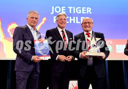 Nacht des Sports 2025 Ehrungen des Kaerntner Sportjahres 2025.  Sportlergala. Markus Galli, LH Peter Kaiser, Joe Tiger Pachler  . Velden, am 22.12.2025. 
Foto: Kuess
www.qspictures.net
---
pressefotos, pressefotografie, kuess, qs, qspictures, sport, bild, bilder, bilddatenbank