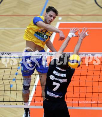 Volleyball CEV Cup.  SK Zadruga Aich/Dob gegen AKAA Volley (FIN).  Kristers Landzans  (Aich/Dob). Bleiburg, am 7.1.2026.
Foto: Kuess
www.qspictures.net
---
pressefotos, pressefotografie, kuess, qs, qspictures, sport, bild, bilder, bilddatenbank