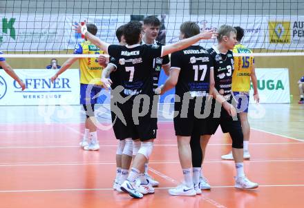 Volleyball CEV Cup.  SK Zadruga Aich/Dob gegen AKAA Volley (FIN). Jubel (AKAA).. Bleiburg, am 7.1.2026.
Foto: Kuess
www.qspictures.net
---
pressefotos, pressefotografie, kuess, qs, qspictures, sport, bild, bilder, bilddatenbank