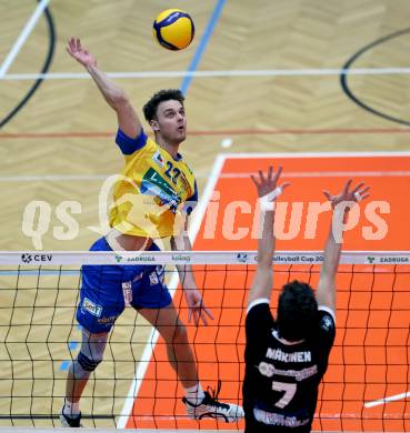Volleyball CEV Cup.  SK Zadruga Aich/Dob gegen AKAA Volley (FIN).  Kristers Landzans  (Aich/Dob). Bleiburg, am 7.1.2026.
Foto: Kuess
www.qspictures.net
---
pressefotos, pressefotografie, kuess, qs, qspictures, sport, bild, bilder, bilddatenbank