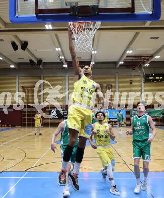 Basketball 2. Liga 2025/2026. Grunddurchgang 12. Runde.  Woerthersee Piraten gegen Basketball Klub Rapid Wien.  Shawn L. Ray  (Piraten),  Klagenfurt, am 6.1.2026
Foto: Kuess
---
pressefotos, pressefotografie, kuess, qs, qspictures, sport, bild, bilder, bilddatenbank