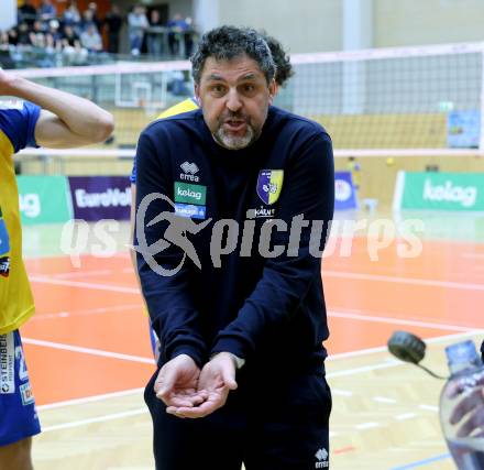 Volleyball CEV Cup.  SK Zadruga Aich/Dob gegen AKAA Volley (FIN).  Trainer Matjaz Hafner  (Aich/Dob). Bleiburg, am 7.1.2026.
Foto: Kuess
www.qspictures.net
---
pressefotos, pressefotografie, kuess, qs, qspictures, sport, bild, bilder, bilddatenbank