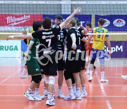 Volleyball CEV Cup.  SK Zadruga Aich/Dob gegen AKAA Volley (FIN). Jubel (AKAA). Bleiburg, am 7.1.2026.
Foto: Kuess
www.qspictures.net
---
pressefotos, pressefotografie, kuess, qs, qspictures, sport, bild, bilder, bilddatenbank