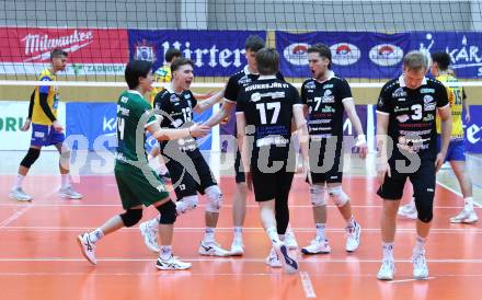 Volleyball CEV Cup.  SK Zadruga Aich/Dob gegen AKAA Volley (FIN).  Jubel (AKAA). Bleiburg, am 7.1.2026.
Foto: Kuess
www.qspictures.net
---
pressefotos, pressefotografie, kuess, qs, qspictures, sport, bild, bilder, bilddatenbank