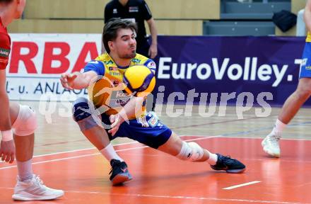 Volleyball CEV Cup.  SK Zadruga Aich/Dob gegen AKAA Volley (FIN).  Jan Jirasek  (Aich/Dob). Bleiburg, am 7.1.2026.
Foto: Kuess
www.qspictures.net
---
pressefotos, pressefotografie, kuess, qs, qspictures, sport, bild, bilder, bilddatenbank