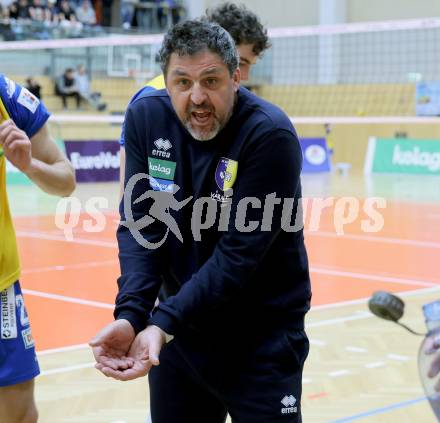 Volleyball CEV Cup.  SK Zadruga Aich/Dob gegen AKAA Volley (FIN).   Trainer Matjaz Hafner (Aich/Dob). Bleiburg, am 7.1.2026.
Foto: Kuess
www.qspictures.net
---
pressefotos, pressefotografie, kuess, qs, qspictures, sport, bild, bilder, bilddatenbank