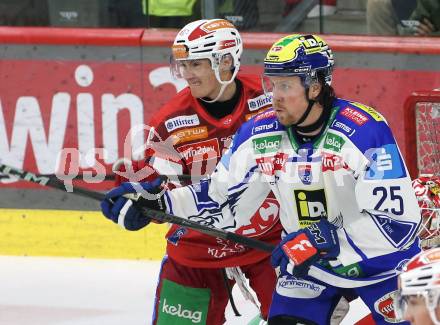 Eishockey ICE Bundesliga.  Winn2day ICE Hockey League. KAC gegen VSV.  Maximilian Preiml (KAC),   Brett Ritchie  (VSV). Klagenfurt, am 27.12.2025.
Foto: Kuess
www.qspictures.net
---
pressefotos, pressefotografie, kuess, qs, qspictures, sport, bild, bilder, bilddatenbank