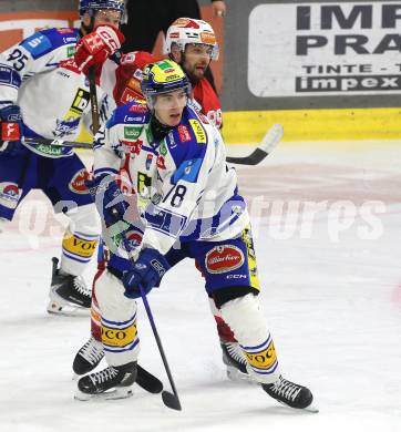 Eishockey ICE Bundesliga.  Winn2day ICE Hockey League. KAC gegen VSV.  Raphael Herburger (KAC),  Felix Maxa  (VSV). Klagenfurt, am 27.12.2025.
Foto: Kuess
www.qspictures.net
---
pressefotos, pressefotografie, kuess, qs, qspictures, sport, bild, bilder, bilddatenbank