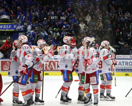 Eishockey ICE Bundesliga.  Winn2day ICE Hockey League. VSV gegen KAC.  Jubel  (KAC). Villach, am 9.1.2026.
Foto: Kuess
www.qspictures.net
---
pressefotos, pressefotografie, kuess, qs, qspictures, sport, bild, bilder, bilddatenbank