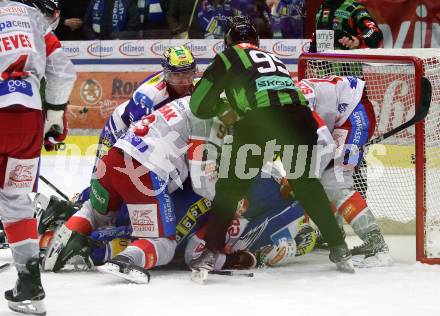 Eishockey ICE Bundesliga.  Winn2day ICE Hockey League. VSV gegen KAC. Nick Hutchison, Felix Maxa  (VSV),  Thimo Nickl, Jan Mursak  (KAC). Villach, am 9.1.2026.
Foto: Kuess
www.qspictures.net
---
pressefotos, pressefotografie, kuess, qs, qspictures, sport, bild, bilder, bilddatenbank