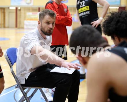 Basketball 2. Liga 2025/2026. Grunddurchgang 13. Runde.  KOS Celovec gegen BK Mattersburg Rocks.  Trainer  Cosmin Blagoi  (Mattersburg). Klagenfurt, am 10.1.2026
Foto: Kuess
---
pressefotos, pressefotografie, kuess, qs, qspictures, sport, bild, bilder, bilddatenbank