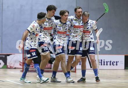IFL Floorball.  KAC gegen VSV.  Torjubel  (VSV). Klagenfurt, am 10.1.2026.
Foto: Kuess
www.qspictures.net
---
pressefotos, pressefotografie, kuess, qs, qspictures, sport, bild, bilder, bilddatenbank