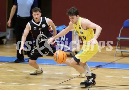 Basketball 2. Liga 2025/2026. Grunddurchgang 15. Runde.  Woerthersee Piraten gegen Vienna United. Elias Podany  (Piraten),  Klagenfurt, am 24.1.2026
Foto: Kuess
---
pressefotos, pressefotografie, kuess, qs, qspictures, sport, bild, bilder, bilddatenbank