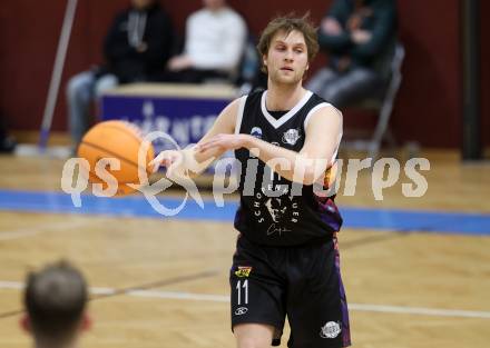 Basketball 2. Liga 2025/2026. Grunddurchgang 15. Runde.  Woerthersee Piraten gegen Vienna United. Marius Witzmann  (Vienna). Klagenfurt, am 24.1.2026
Foto: Kuess
---
pressefotos, pressefotografie, kuess, qs, qspictures, sport, bild, bilder, bilddatenbank