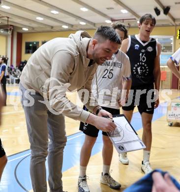 Basketball 2. Liga 2025/2026. Grunddurchgang 15. Runde.  Woerthersee Piraten gegen Vienna United.  Trainer Nemanja Nikolic  (Vienna). Klagenfurt, am 24.1.2026
Foto: Kuess
---
pressefotos, pressefotografie, kuess, qs, qspictures, sport, bild, bilder, bilddatenbank