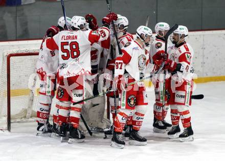 Eishockey AHC Division I.  ESV Ferlach gegen USC Pirates Velden.  Jubel (Ferlach). Ferlach, am 30.1.2026
Foto: Kuess
www.qspictures.net
---
pressefotos, pressefotografie, kuess, qs, qspictures, sport, bild, bilder, bilddatenbank