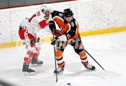 Eishockey AHC Division I.  ESV Ferlach gegen USC Pirates Velden.  David Kreuter  (Ferlach),  Marco Sunitsch  (Velden). Ferlach, am 30.1.2026
Foto: Kuess
www.qspictures.net
---
pressefotos, pressefotografie, kuess, qs, qspictures, sport, bild, bilder, bilddatenbank