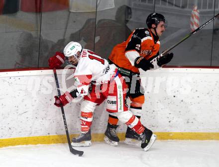 Eishockey AHC Division I.  ESV Ferlach gegen USC Pirates Velden.  Nico Toff  (Ferlach),  Matthias Fertschai  (Velden). Ferlach, am 30.1.2026
Foto: Kuess
www.qspictures.net
---
pressefotos, pressefotografie, kuess, qs, qspictures, sport, bild, bilder, bilddatenbank