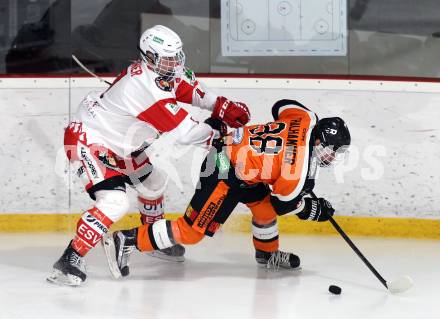 Eishockey AHC Division I.  ESV Ferlach gegen USC Pirates Velden. Marco Steiner   (Ferlach),  Dominic Thalhammer  (Velden). Ferlach, am 30.1.2026
Foto: Kuess
www.qspictures.net
---
pressefotos, pressefotografie, kuess, qs, qspictures, sport, bild, bilder, bilddatenbank