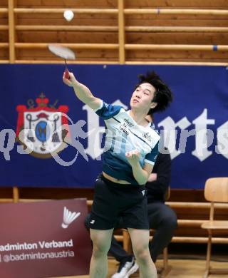 Badminton. Oesterreichische Meisterschaften.  Shangzu Zhan   Klagenfurt, am 30.1.2026
Foto: Kuess
www.qspictures.net
---
pressefotos, pressefotografie, kuess, qs, qspictures, sport, bild, bilder, bilddatenbank