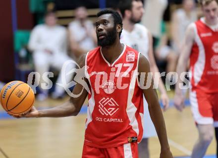Basketball 2. Liga 2025/2026. Grunddurchgang 16. Runde.  KOS Celovec gegen Upper Austrian Ballers.  Bruno Fernando  (Austrian Ballers). Klagenfurt, am 31.1.2026
Foto: Kuess
---
pressefotos, pressefotografie, kuess, qs, qspictures, sport, bild, bilder, bilddatenbank
