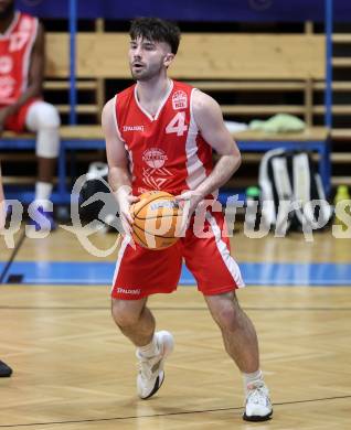 Basketball 2. Liga 2025/2026. Grunddurchgang 16. Runde.  KOS Celovec gegen Upper Austrian Ballers.  Simon Burgholzer  (Austrian Ballers). Klagenfurt, am 31.1.2026
Foto: Kuess
---
pressefotos, pressefotografie, kuess, qs, qspictures, sport, bild, bilder, bilddatenbank