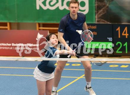Badminton. Oesterreichische Meisterschaften.  Adrian Schwarzmann, Ziling Zhan.   Klagenfurt, am 30.1.2026
Foto: Kuess
www.qspictures.net
---
pressefotos, pressefotografie, kuess, qs, qspictures, sport, bild, bilder, bilddatenbank