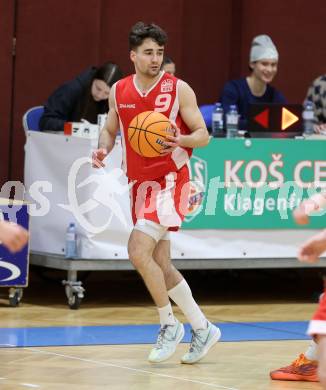 Basketball 2. Liga 2025/2026. Grunddurchgang 16. Runde.  KOS Celovec gegen Upper Austrian Ballers.  Dominik Schachinger (Austrian Ballers). Klagenfurt, am 31.1.2026
Foto: Kuess
---
pressefotos, pressefotografie, kuess, qs, qspictures, sport, bild, bilder, bilddatenbank
