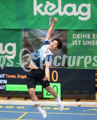 Badminton. Oesterreichische Meisterschaften.  Martin Zhang     Klagenfurt, am 30.1.2026
Foto: Kuess
www.qspictures.net
---
pressefotos, pressefotografie, kuess, qs, qspictures, sport, bild, bilder, bilddatenbank