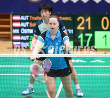 Badminton. Oesterreichische Meisterschaften.  Natalia Galova, Shangzu Zhan   Klagenfurt, am 30.1.2026
Foto: Kuess
www.qspictures.net
---
pressefotos, pressefotografie, kuess, qs, qspictures, sport, bild, bilder, bilddatenbank
