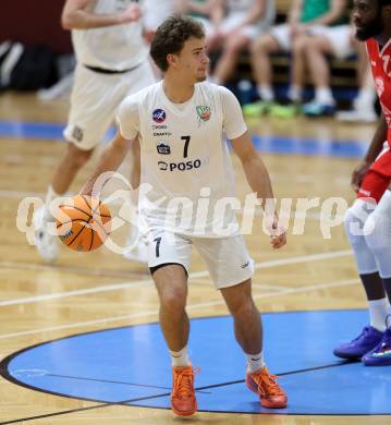 Basketball 2. Liga 2025/2026. Grunddurchgang 16. Runde.  KOS Celovec gegen Upper Austrian Ballers.  David Popp  (KOS), Klagenfurt, am 31.1.2026
Foto: Kuess
---
pressefotos, pressefotografie, kuess, qs, qspictures, sport, bild, bilder, bilddatenbank